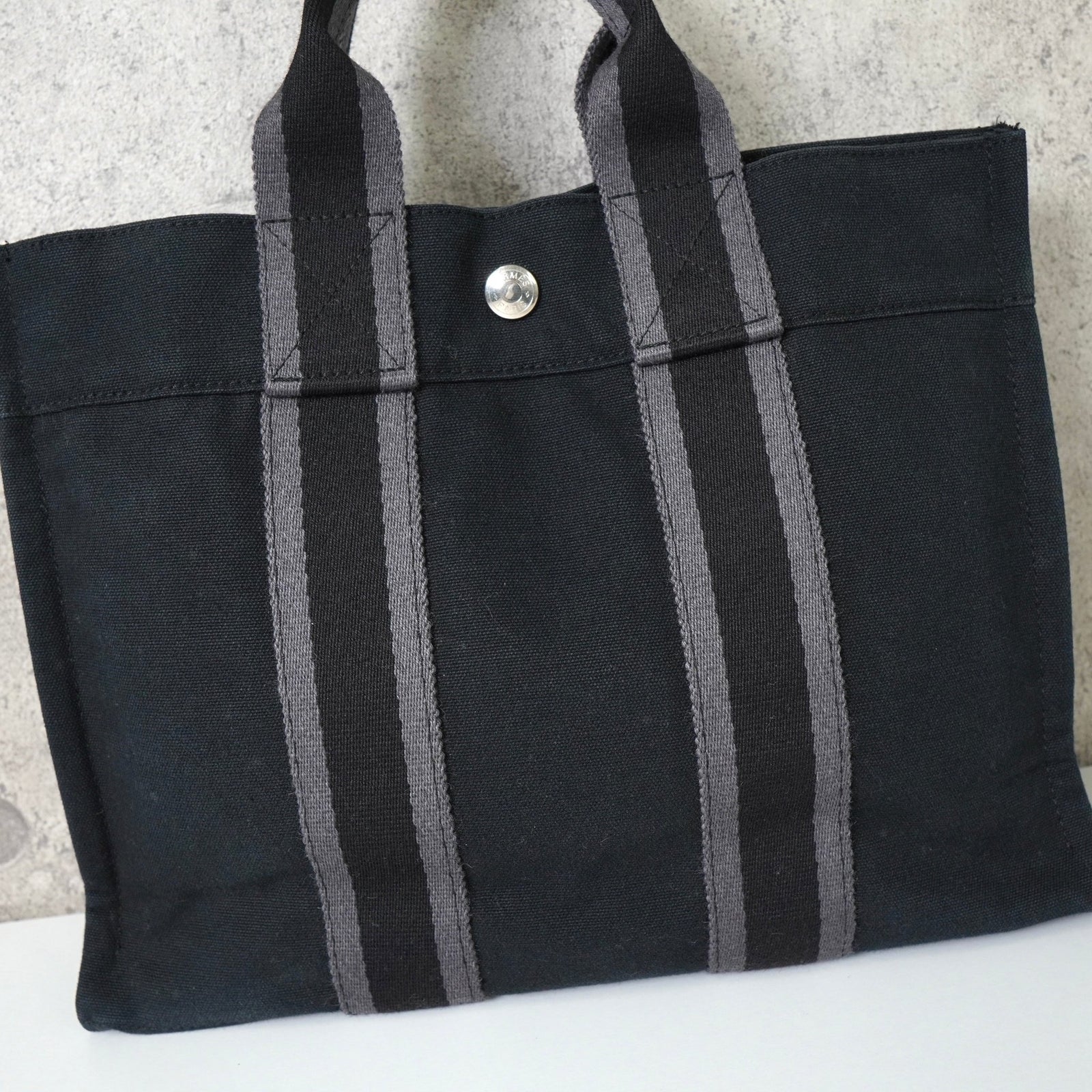 エルメス フールトゥPM キャンバス ハンドバッグ ブラック | ブランド