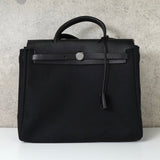 エルメス エールバッグPM トワルアッシュ 2way ハンドバッグ ショルダー ベージュ / ブラック □H刻 - NEWSED