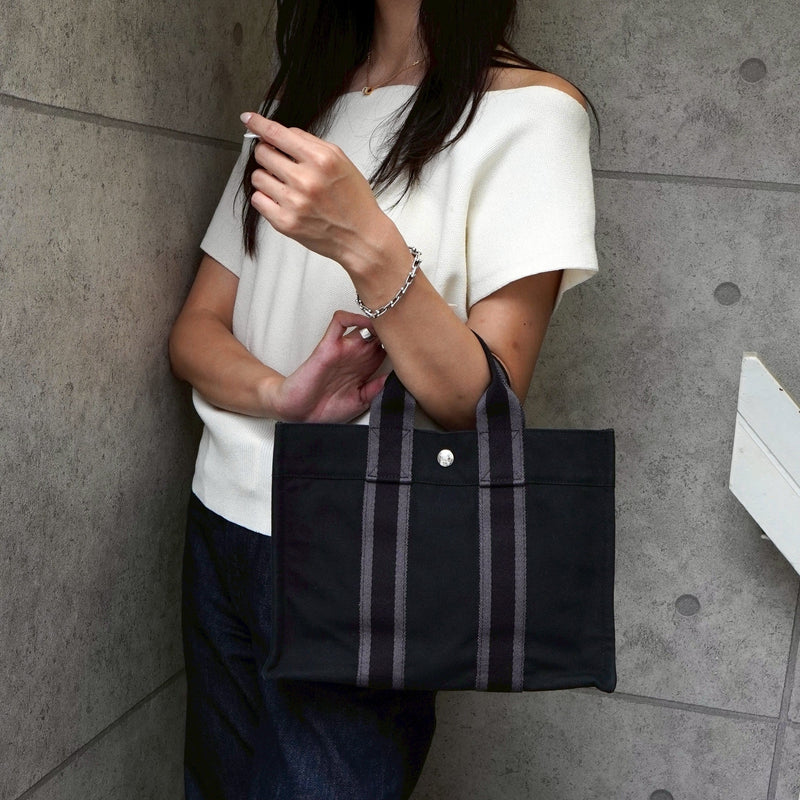 極美品！エルメス Hermes フールトゥ PM ハンドバッグ ブラック 