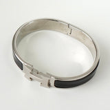 エルメス クリッククラックPM バングル シルバー / ブラック - NEWSED