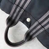 エルメス フールトゥ PM キャンバス ハンドバッグ ブラック / グレー - NEWSED