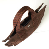 エルメス エールラインPM キャンバス ハンドバッグ ブラウン - NEWSED