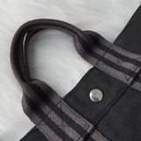 エルメス フールトゥPM キャンバス ハンドバッグ ブラック / グレー - NEWSED