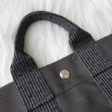 エルメス エールラインPM キャンバス ハンドバッグ グレー - NEWSED
