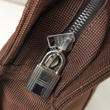 エルメス エールラインPM キャンバス ハンドバッグ ブラウン - NEWSED