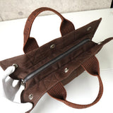 エルメス エールラインPM キャンバス ハンドバッグ ブラウン - NEWSED