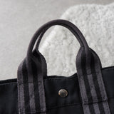 エルメス フールトゥ PM キャンバス ハンドバッグ ブラック/グレー - NEWSED