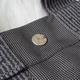 エルメス エールラインPM キャンバス ハンドバッグ グレー - NEWSED