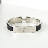 エルメス クリッククラックPM バングル シルバー / ブラック - NEWSED