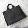 Hermes Foult PM 帆布手提包 黑色/灰色