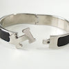 エルメス クリッククラックPM バングル シルバー / ブラック