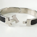 エルメス クリッククラックPM バングル シルバー / ブラック - NEWSED