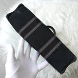 エルメス フールトゥ PM キャンバス ハンドバッグ ネイビー / グレー - NEWSED