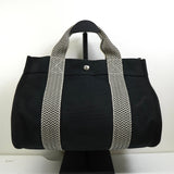 エルメス カンヌPM キャンバス ハンドバッグ ブラック - NEWSED