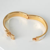 エルメス クリッククラックPM バングル GP ゴールド ホワイト - NEWSED