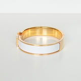 エルメス クリッククラックPM バングル GP ゴールド ホワイト - NEWSED