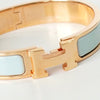 Hermes Click-Clack PM 手镯 GP 金色天蓝色