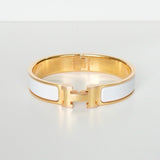 エルメス クリッククラックPM バングル GP ゴールド ホワイト - NEWSED