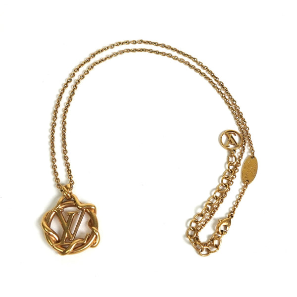 ルイ ヴィトン コリエ ガーデンイーズ PM ネックレス GP ゴールド