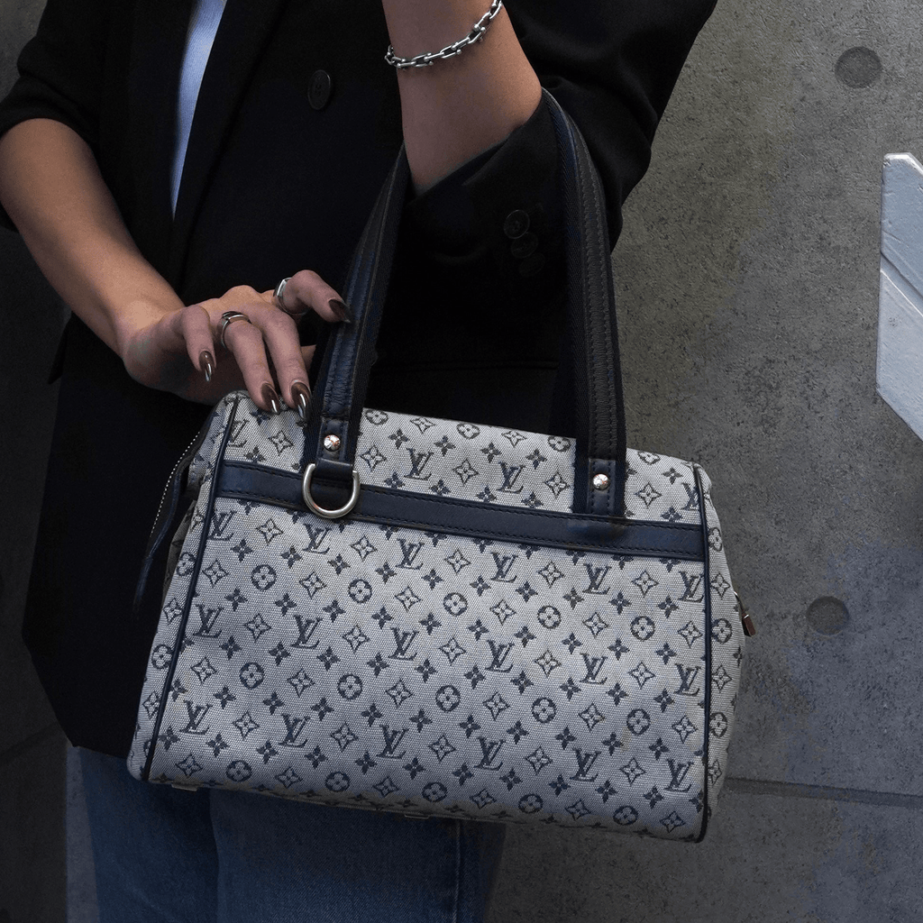 ルイ・ヴィトン モノグラムミニ ジョセフィーヌPM ハンドバッグ ネイビー M92214