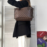 ルイ ヴィトン ダミエ ネヴァーフル PM ハンドバッグ トートバッグ N51109 ブラウン - NEWSED