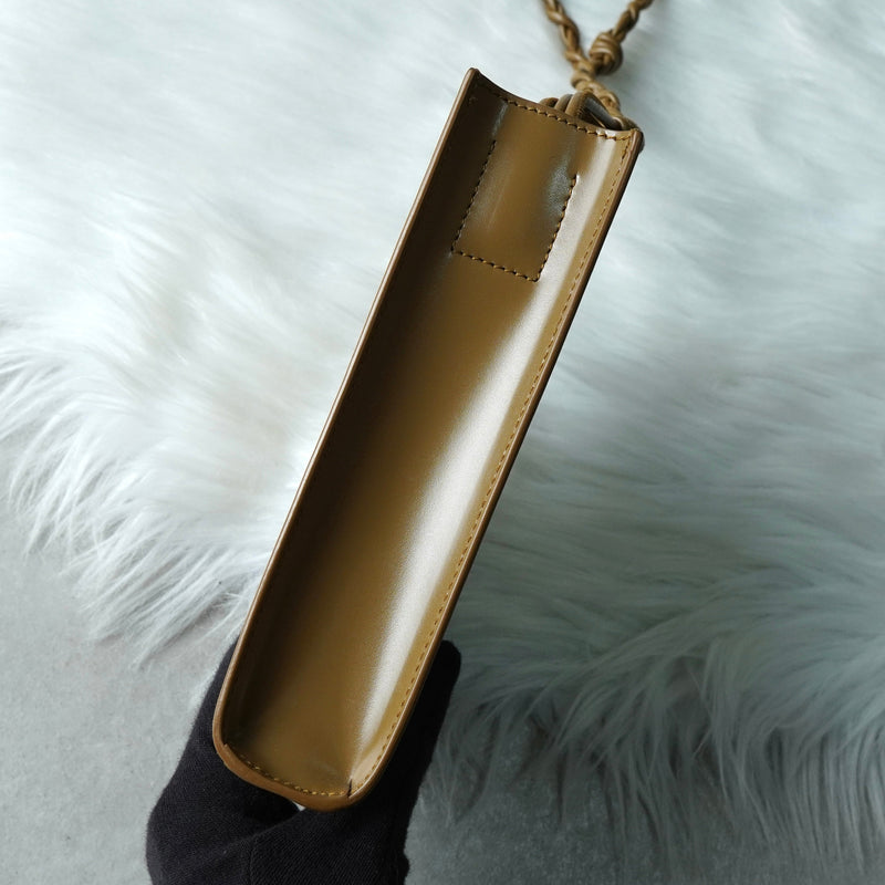 ジルサンダー タングル スモール レザー ショルダーバッグ ブラウン