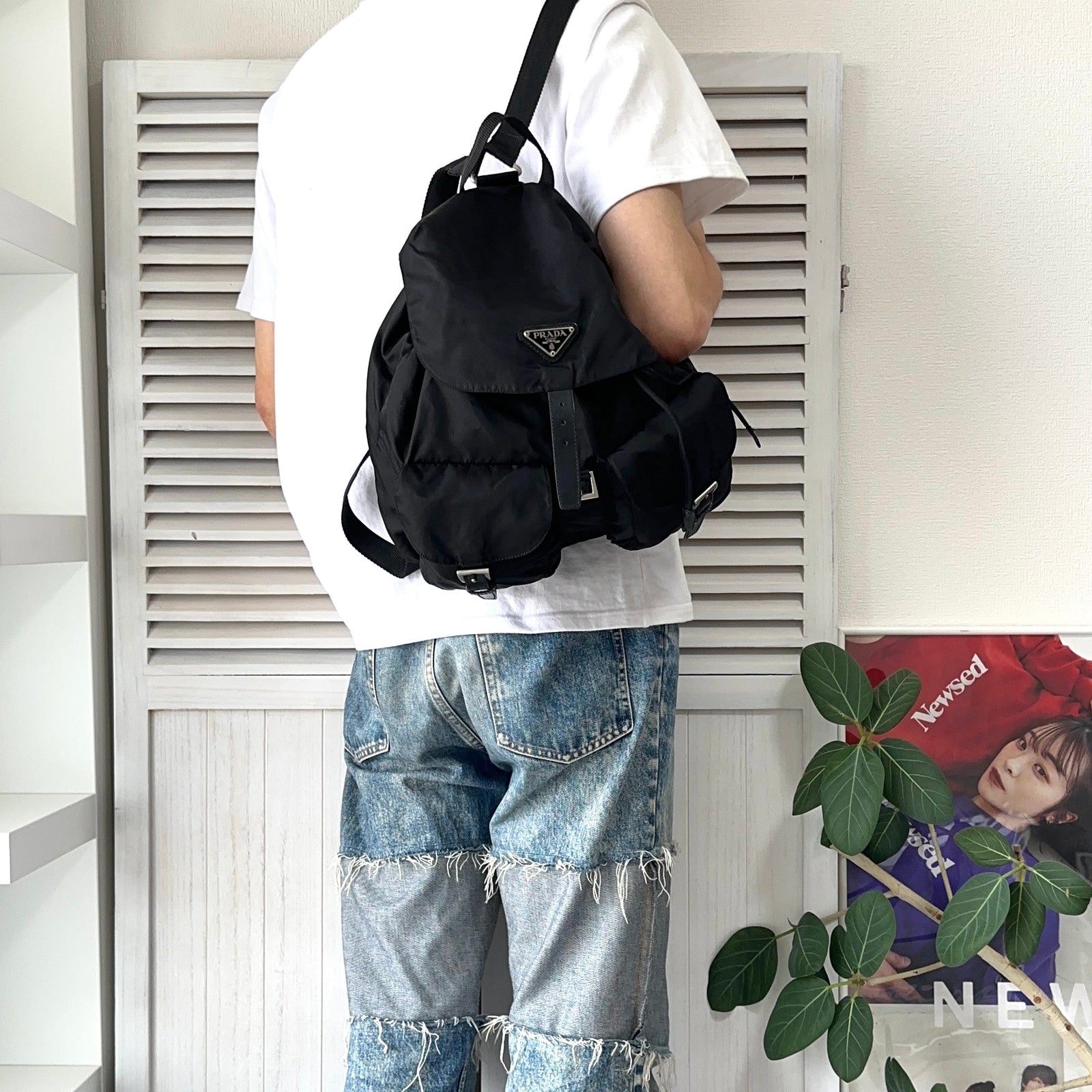美品　プラダ　リュック　ポコノ　ナイロン　ブラック　24050107 Pocono Nylon Backpack | ブランド古着を扱うリユースショップ