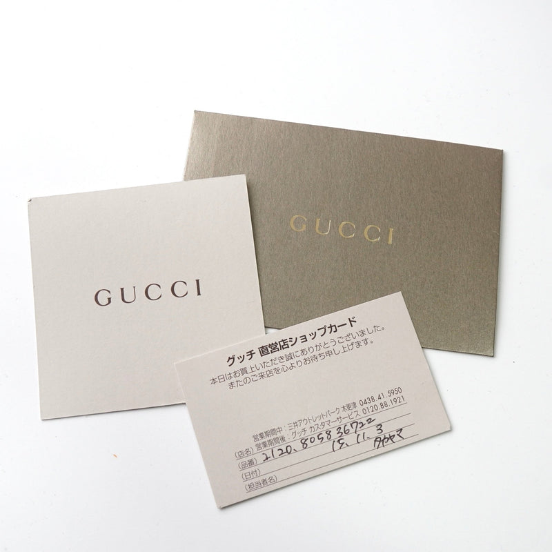 グッチ レザー 二つ折り財布 長財布 ダークブラウン - NEWSED