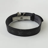 ルイヴィトン ブラスレ・ヴー・グッドラックブレス モノグラム レザー ブレスレット バングル ブラック - NEWSED