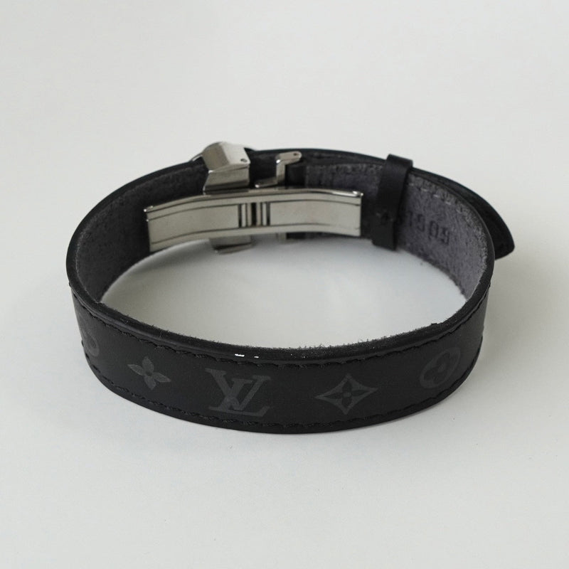 ルイヴィトン ブラスレ・ヴー・グッドラックブレス モノグラム レザー ブレスレット バングル ブラック - NEWSED