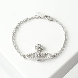 ヴィヴィアン ウエストウッド オーブ メイフェア ラインストーン シルバー ブレスレット - NEWSED