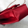 Yves Saint Laurent Ribbon Satin Shoulder Bag Pochette Red