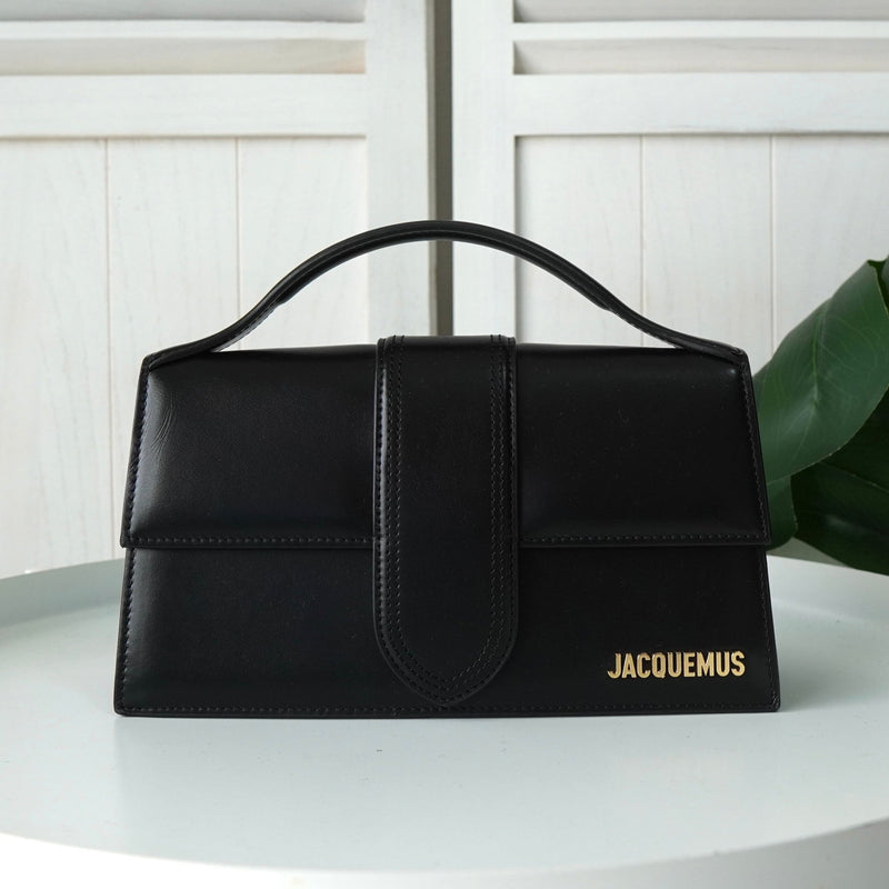 ジャックムス バンビーノ ラージ ショルダーバッグ ハンドバッグ ブラック - NEWSED