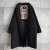 Burberry London Stand Collar Faux Layered Long Coat in Nova Check Pattern with Quilted Vest Liner in Black