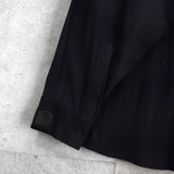 エヌハリウッド オンブレシャツ レーヨンシャツ 長袖シャツ ブラック - NEWSED