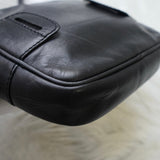 ロエベ ヴィンテージ アナグラム ナッパレザー ショルダーバッグ ポシェット ブラック - NEWSED