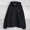 Carhartt 徽标连帽衫 黑色