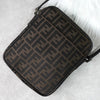 Fendi Zucca Canvas Leather Shoulder Bag Brown