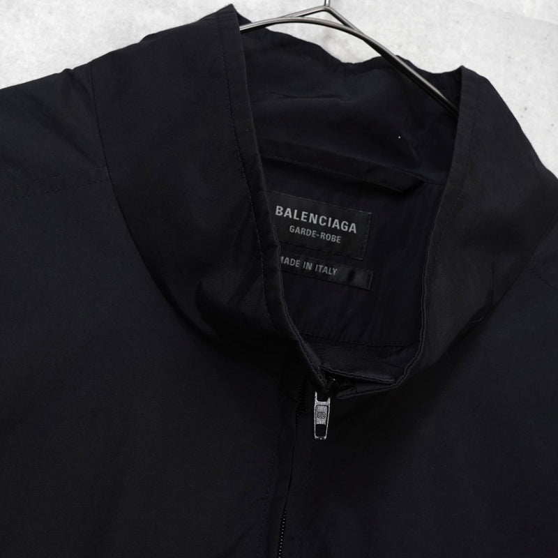 バレンシアガ ロゴ ナイロンブルゾン ブラック - NEWSED