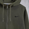 Nike 徽标拉链连帽衫 卡其色