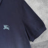 Burberry Brit Horse Logo 渐变色短袖 Polo 衫（海军蓝/蓝色）