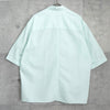 Maison Kitsune Chillax Fox Striped Short Sleeve Shirt in Green