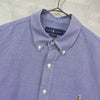 Polo Ralph Lauren logo embroidered long sleeve shirt blue