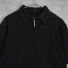 Burberry 徽标 Nova 格纹半拉链短袖 Polo 衫（黑色）