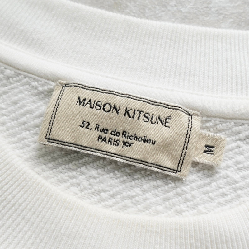 メゾンキツネ フォックスヘッド スウェット ホワイト - NEWSED