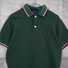 Fred Perry 绿色徽标刺绣短袖 Polo 衫