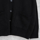 フーアーユー ロゴパッチ カーディガン ブラック メンズ - NEWSED