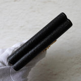 ヴィヴィアン ウエストウッド オーブ レザー がま口 二つ折り財布 ブラック - NEWSED