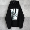 Valentino logo print hoodie in black
