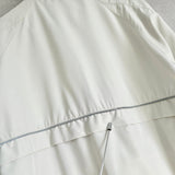 ラコステ バックロゴ ブルゾン ナイロンジャケット ロゴパッチ オフホワイト - NEWSED